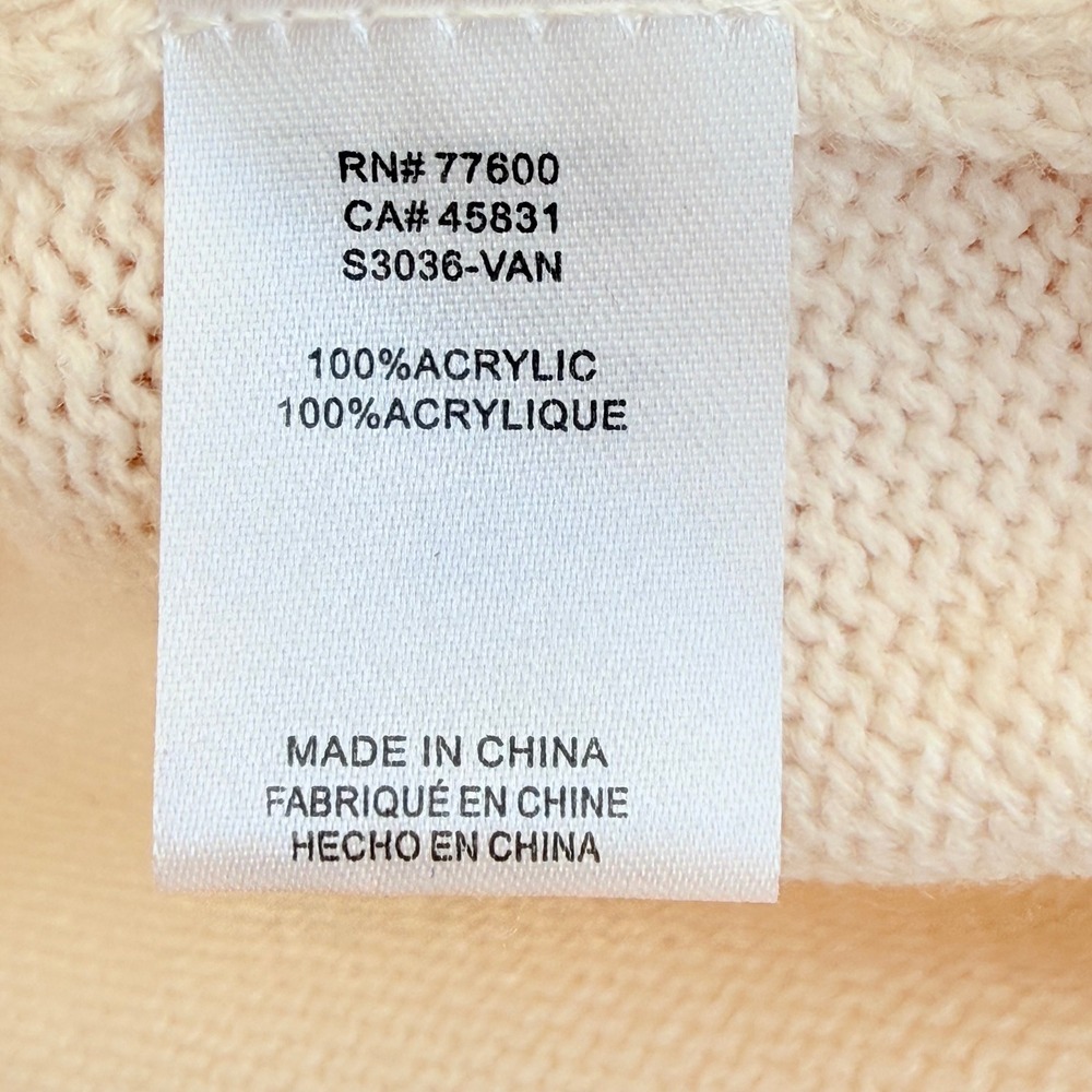Saltwater Luxe SUN SAND SURF Sweater Cream Graphic Knit XL NWT - Picture 7 of 9